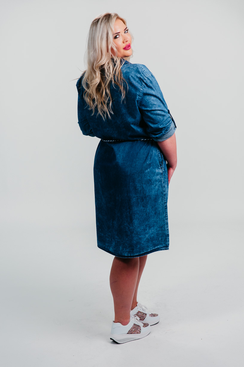 Plus Size Womens Light Blue Denim Long Shirt Ladies Casual Dress UK SIZE |  eBay